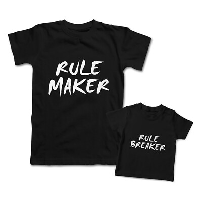 #ad Mom Mommy and Me Outfits Rule Maker Breaker Children Knit Cotton Match Clothes $29.99