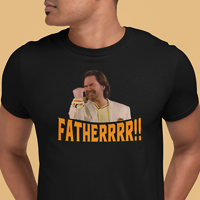 #ad Fatherrrr T Shirt Top Novelty IT Joke Fun Father#x27;s Day Birthday Father Douglas GBP 8.99