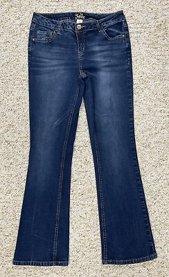 #ad Justice Jeans Girls size 16 Mid Rise Bootcut Denim Stretch Jeans 28x30 $15.99