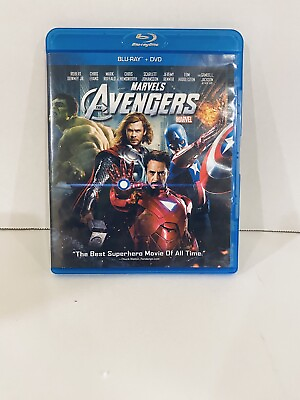 #ad Marvel The Avengers Blu Ray Disc DVD Film Movie 2 Disc Combo Pack $14.99