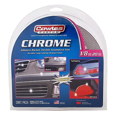 #ad COWLES Premium Universal Body Molding for All Vehicles Easy Install Chrom... $29.88