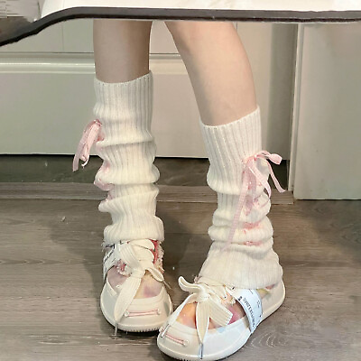 #ad Women Leg Warmer Socks Knitted Foot Cover Long Socks Winter Knitted Leg Cover C $5.18