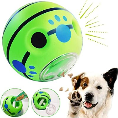 #ad Giggle Treat Ball Dog Toys Squeaky Ball for Medium Large Dogs Wobble Wag Talk... $25.73