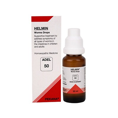 #ad Adel 50 HELMIN Homeopathic Drops 20ml with Instructions Manual $19.39