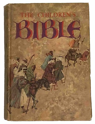 #ad Vintage 1970s Golden Press Children#x27;s Bible Kids Color Illustrated Hardcover $29.00