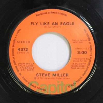 #ad Rock 45 Steve Miller Fly Like An Eagle The Lovin#x27; Cup On Capitol $4.00