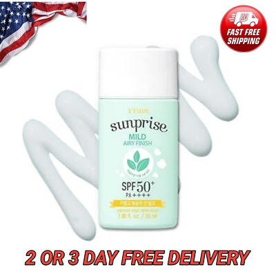 #ad ETUDE Sunprise Mild Airy Finish Sun Milk SPF50 PA Sebum free Non Stick $99.50