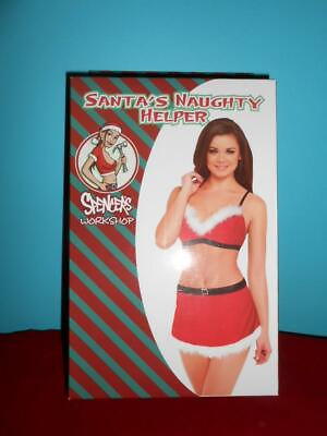 #ad New Women#x27;s Spencer#x27;s Naughty Nice Santa#x27;s Helper Outfit Set Sexy Large Cosplay $11.69