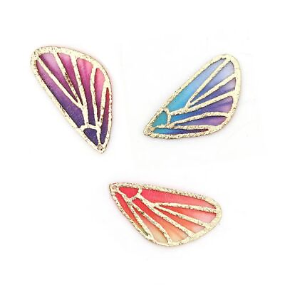 #ad Dragonfly Fairy Wings Cotton Charms Multicolor Pastel Gradient Charm Beads 5pcs $7.57