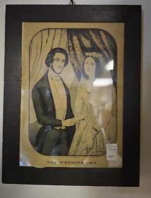 #ad Antique Lithograph By N. Currier 1846 District Court Of The South The Wedding $150.00
