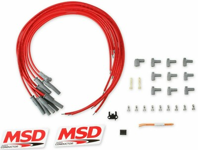 #ad MSD 31189 Spark Plug Wires Spiral Core 8.5mm Multi Angle Boots Universal V8 Set $143.95