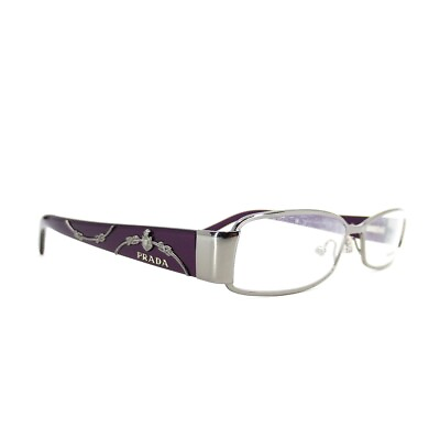 #ad PRADA VPR58L 5AV 1O1 Purple Silver eyeglasses rectangular frames 51 14 135 mm $299.99