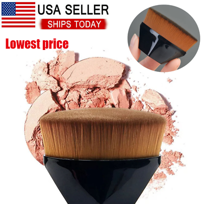 #ad Foundation Makeup Brush Flat Top Kabuki Hexagon Face Blush Liquid Powder $3.99