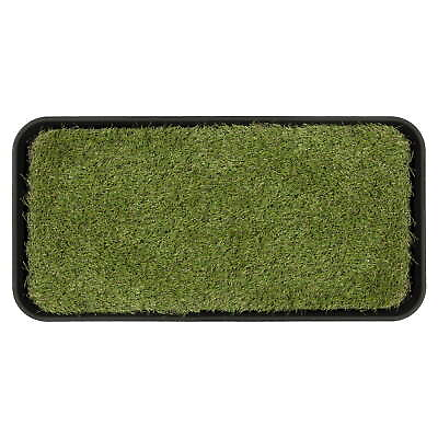 #ad Pet Care Non Slip Easy Clean Indoor Outdoor Tray with Reusable Grass Pad $18.32