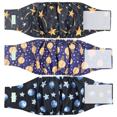 #ad Washable Male Dog Diapers Pack of 3 Washable Male Dog Belly Wrap Vast Sk... $21.96