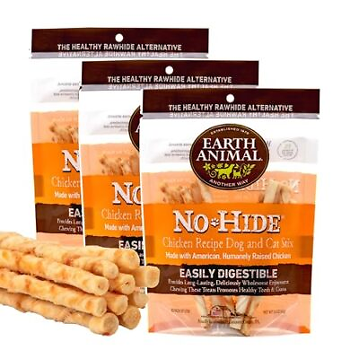 #ad No Hide Stix Chicken Flavored Natural Rawhide Free Dog Chews Long Lasting Dog... $55.52
