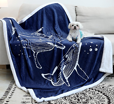 #ad Whale Blanket Soft Kids Throw Blanket with Super Cute Whale Pattern Whale Gifts $38.88