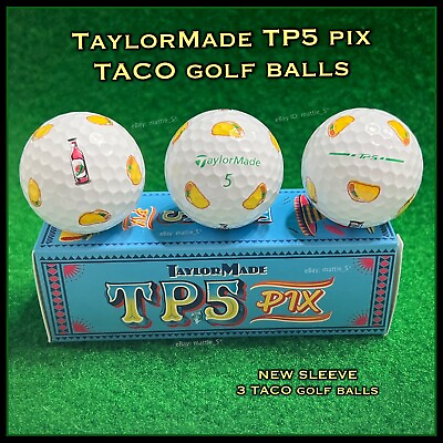 #ad TaylorMade TP5 pix TACO NEW SLEEVE 3 TACO Golf Balls Limited Edition Release $25.95