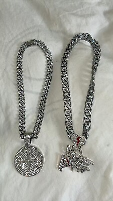 #ad iced hip hop chain stainless steel $40.00