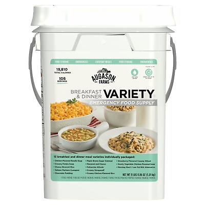 #ad 106 Servings Breakfast Dinner Emergency Food Supply Everyday Meals 4 Gallon Pail $65.99