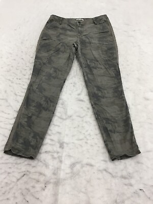 #ad Maurices Pants Womens 5 6 Camouflage Cut Bottom Legs Distressed Faded Pockets $2.80