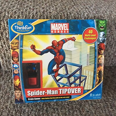 #ad 2006 Thinkfun Marvel Heroes Spider Man Tip over Playset $14.99