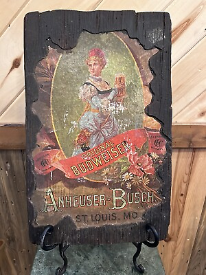 #ad Vintage Anheuser Busch Original Budweiser Wall Hanging $75.00