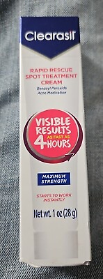 #ad Clearasil Rapid Rescue Spot Treatment Cream 1oz 10 2025 NEW SEALED Free Shipping $9.99