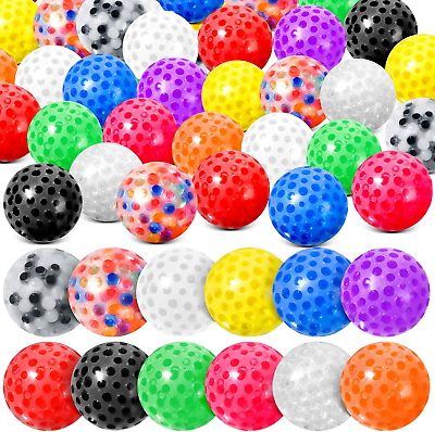 #ad 48 Pcs Colorful Ball Set 2.4 Inch Balls for Adults Soft Ball Filled to Relax for $23.26
