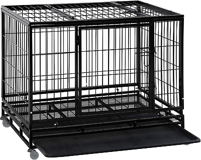 #ad Dog Crate Cage for Large Dogs Heavy Duty 42 Inches Dog Kennel Pet Playpen for Tr $225.34