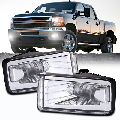 #ad LED Fog Lights Driving Bumper Lamps For Chevy Silverado 2500HD 3500HD 2007 2014 $60.79