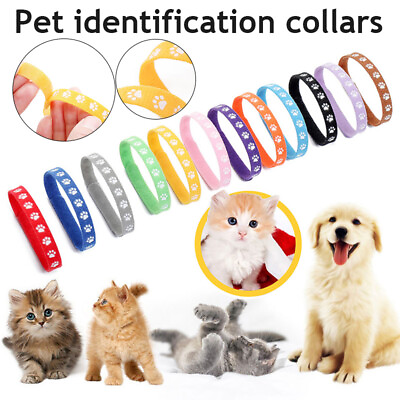 6 12PCS Lot Small Dog Collars Pet Cat Puppy Nylon Collar Neck Adjustable Buckle $2.49