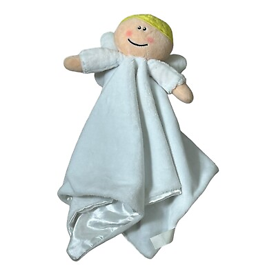 #ad 15quot; Square Plush Stuffed Angel Lovey Security Blanket Fuzzy with satin reverse $8.99