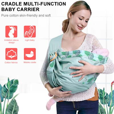 #ad 4in1 Baby Carrier Ergo Sling Wrap Original Stretchy Infant Sling Baby Cuddle Up $18.78