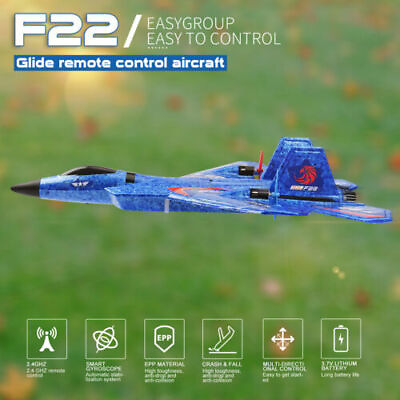 #ad 2.4G F22 Remote Control RC Plane Gyro Airplane Glider Fighter Model Toy Gift $30.35