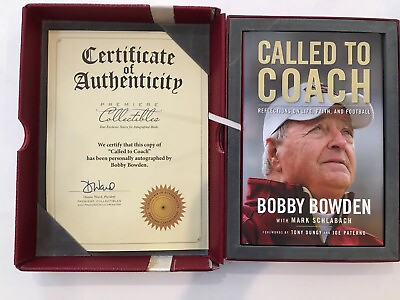 #ad Called to coach Book Bobby Bowden Signed Collectors Numbered Edition Certified $280.00