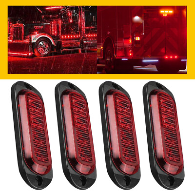#ad Red 4LED Side Marker Light Cobom RV Truck Trailer Clearance Light Lamp 4 8 12 16 $26.99