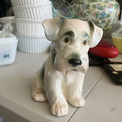 #ad Vintage Terrier ? Dog Figurine Large 5.5quot; Ceramic. $14.50