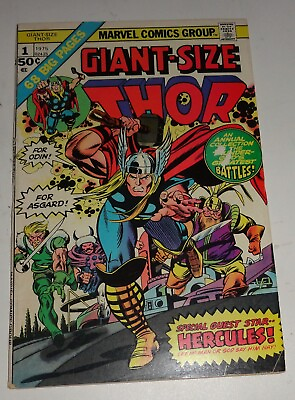 #ad GIANT SIZE THOR #1 VF 1975 COOL COVER $13.30