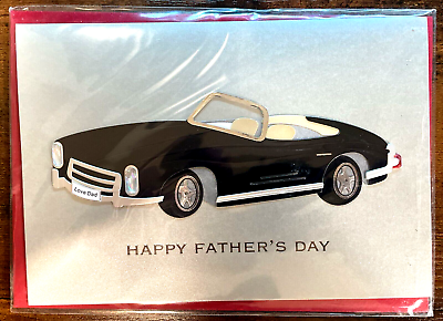 #ad FATHERS DAY CARD : Papyrus Classic Car view sentiment inside on back of card $3.99