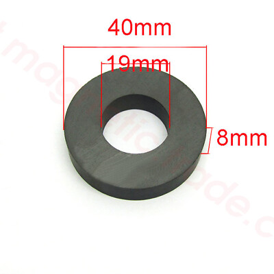 #ad Lots D40mmx8mm Hole:19mm Ferrite Y30BH Magnets Black Strong Round Disc Magnet $104.49