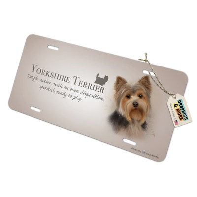 #ad Yorkshire Terrier Yorkie Dog Breed Novelty Metal Vanity Tag License Plate $8.99
