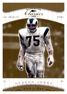 #ad 2001 Classics Legends Gold Deacon Jones #d 1425 Insert Parallel NFL Rams #173 $5.99