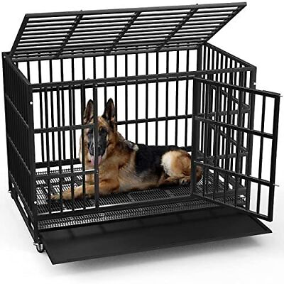 #ad #ad Escape Proof Dog Cage Kennel 48 38 inch Heavy Duty Indestructible Dog Crate $154.99