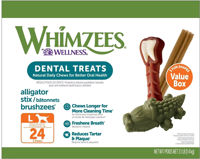 #ad Value Box Dental Chews Natural Grain Free Dental Dog Treats Large 24 count $28.69