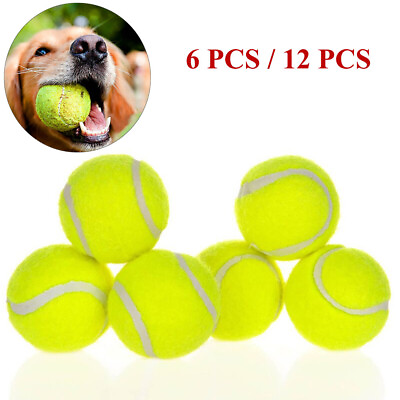 #ad 6 12 Pcs Dog Toys Balls Pitching Pinball Walking Dog Durable Tennis Puppy Toys $19.99