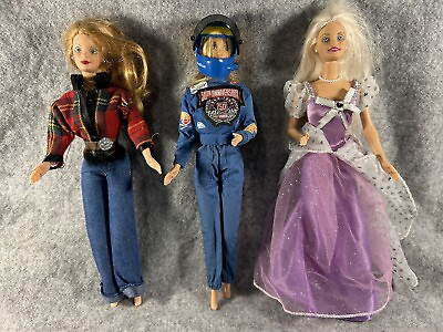 #ad Lot 3 Barbie’s Mattel Barbie 1948 1998 50th Anniversary Barbie princess $17.99