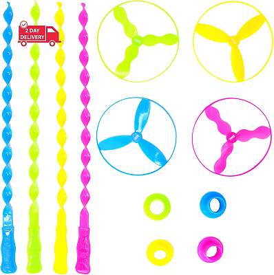 #ad Flying Discs Twist Disc Flyer Saucers with Launchers for Party Favors and Priz $20.29