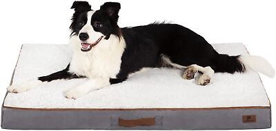 #ad Flat Orthopedic Dog Bed Memory Foam Dog Bed for Large Sized Dogs $21.99