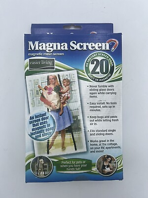 #ad Magna Screen Magnetic Mesh Screen NIB NIP 2 83”x19.5” Panels $9.95